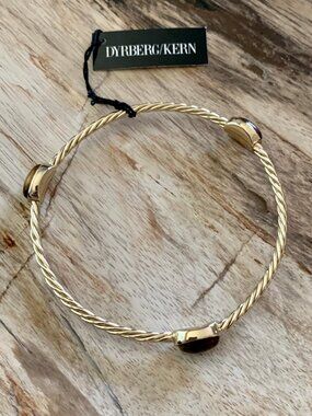 Dyrberg/Kern Dolkar Tiger's Eye Bangle bracelet Size I